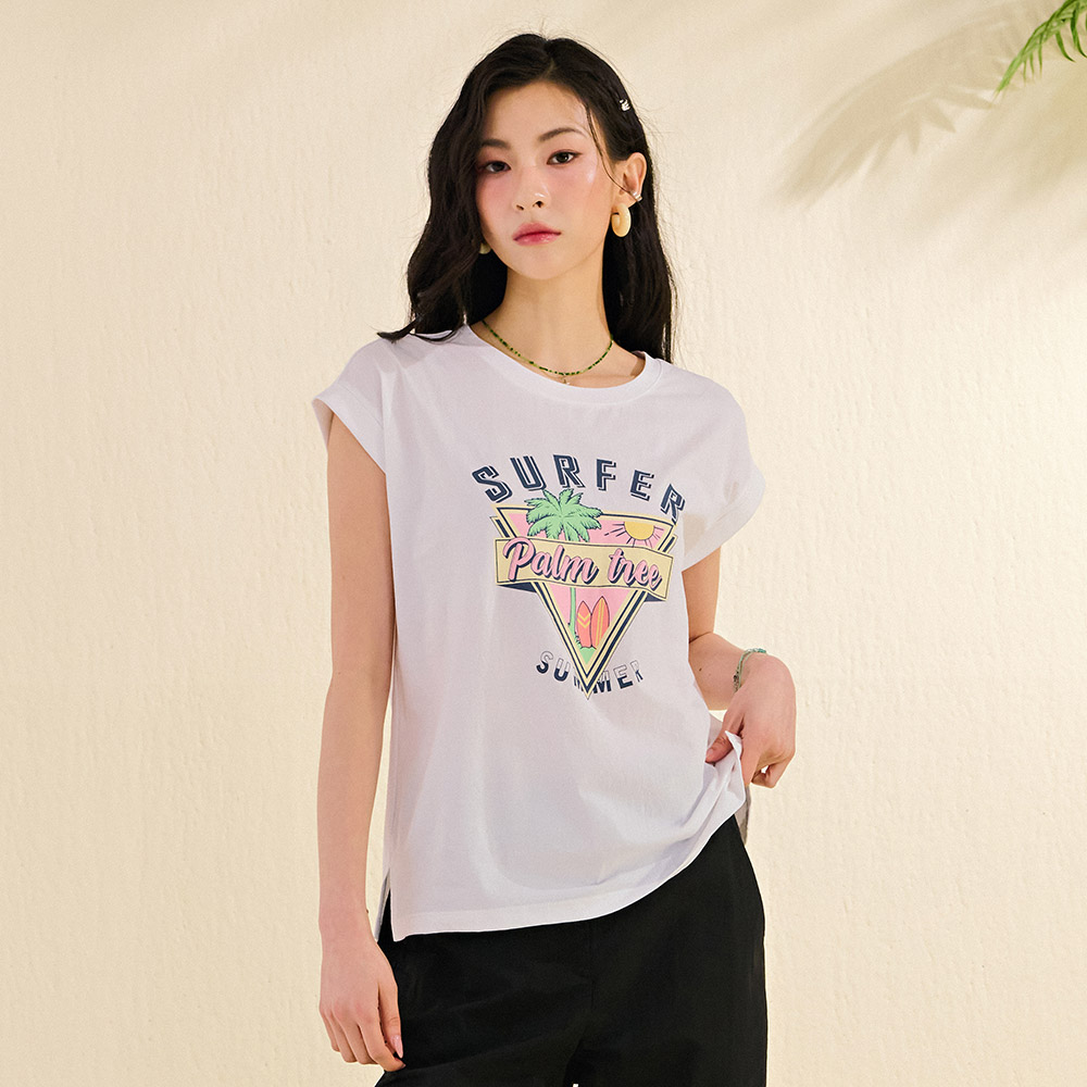 여성 캡소매 나시 티셔츠-DCRG5991E01