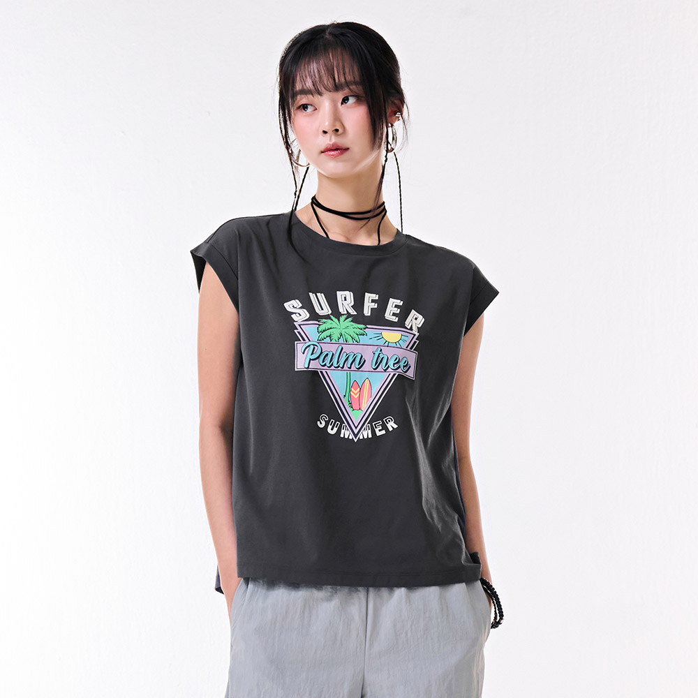 여성 캡소매 나시 티셔츠-DCRG5991E09